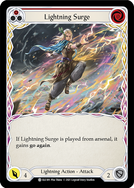 Lightning Surge (Red) [ELE189] (Tales of Aria)  1st Edition Normal | Total Play