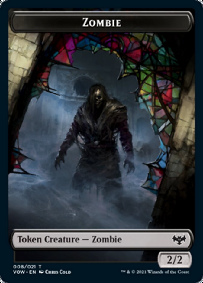Zombie (008) // Boar Double-Sided Token [Innistrad: Crimson Vow Tokens] | Total Play