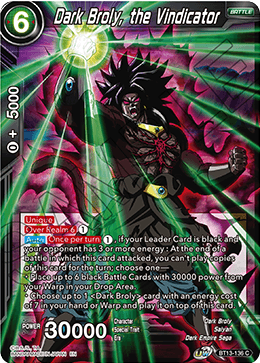 Dark Broly, the Vindicator (Common) (BT13-136) [Supreme Rivalry] | Total Play