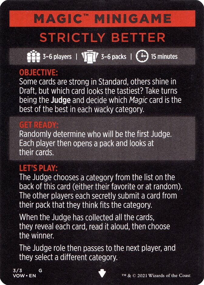 Strictly Better (Magic Minigame) [Innistrad: Crimson Vow Minigame] | Total Play