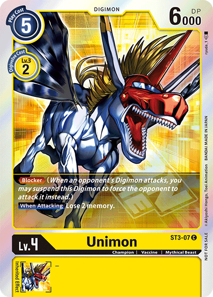 Unimon [ST3-07] (Event Pack) [Starter Deck: Heaven's Yellow Promos] | Total Play