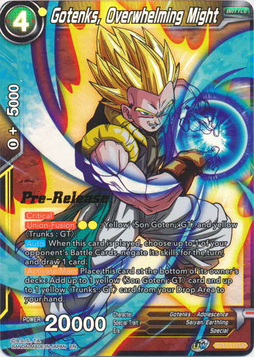 Gotenks, Overwhelming Might (BT10-111) [Rise of the Unison Warrior Prerelease Promos] | Total Play