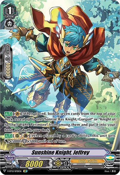 Sunshine Knight, Jeffrey (V-BT12/SP21EN) [Divine Lightning Radiance] | Total Play