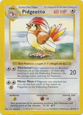 Pidgeotto (22/102) [Base Set Shadowless Unlimited] | Total Play