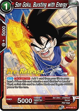 Son Goku, Bursting with Energy (BT10-007) [Rise of the Unison Warrior Prerelease Promos] | Total Play