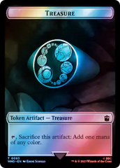 Alien Angel // Treasure (0063) Double-Sided Token (Surge Foil) [Doctor Who Tokens] | Total Play