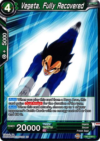 Vegeta, Fully Recovered (TB3-039) [Clash of Fates] | Total Play