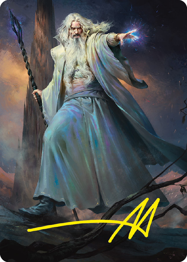 Saruman of Many Colors Art Card (Gold-Stamped Signature) [The Lord of the Rings: Tales of Middle-earth Art Series] | Total Play