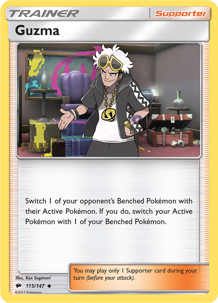 Guzma (115/147) (Regional Championships Staff) [Sun & Moon: Burning Shadows] | Total Play