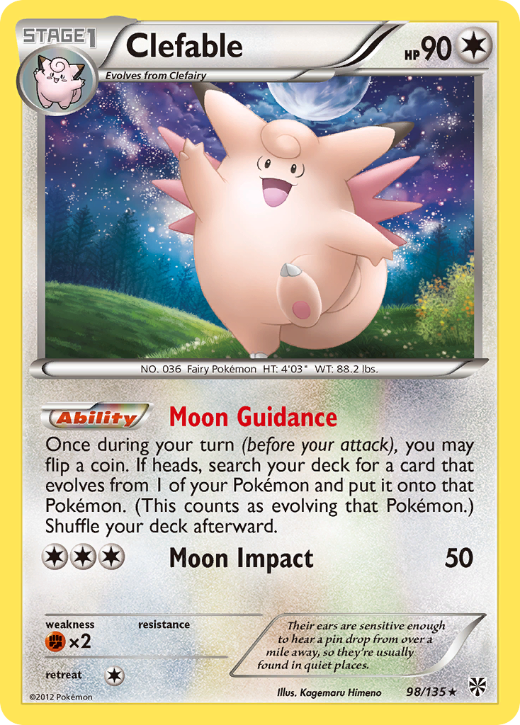 Clefable (98/135) [Black & White: Plasma Storm] | Total Play