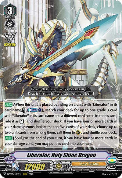 Liberator, Holy Shine Dragon (D-VS06/017EN) [V Clan Collection Vol.6] | Total Play