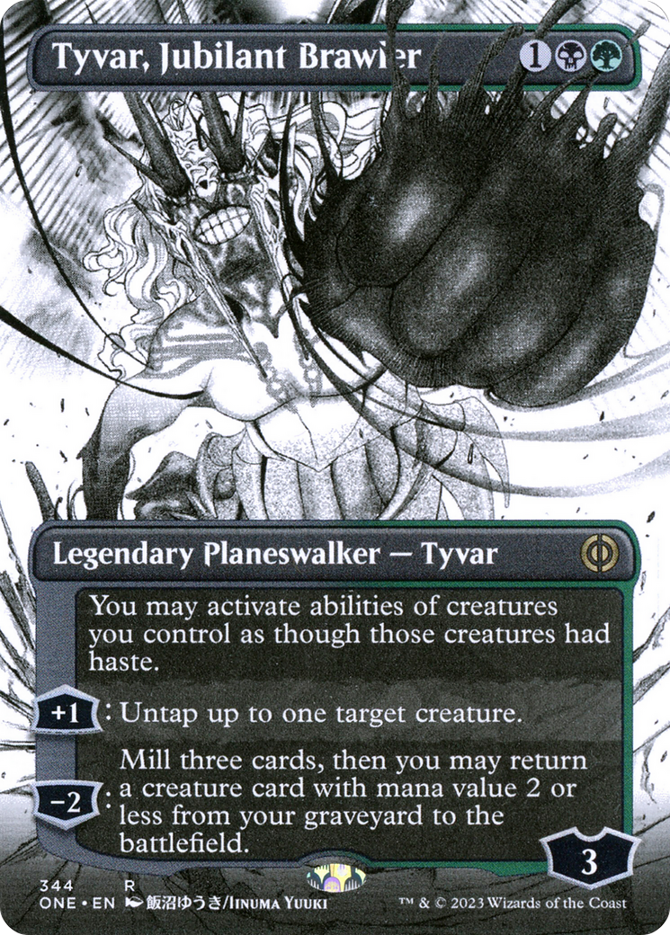 Tyvar, Jubilant Brawler (Borderless Manga) [Phyrexia: All Will Be One] | Total Play