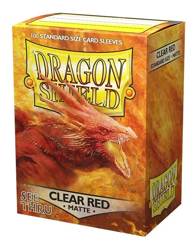 Dragon Shield: Standard 100ct Sleeves - Clear Red (Matte) | Total Play