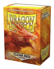 Dragon Shield: Standard 100ct Sleeves - Clear Red (Matte) | Total Play