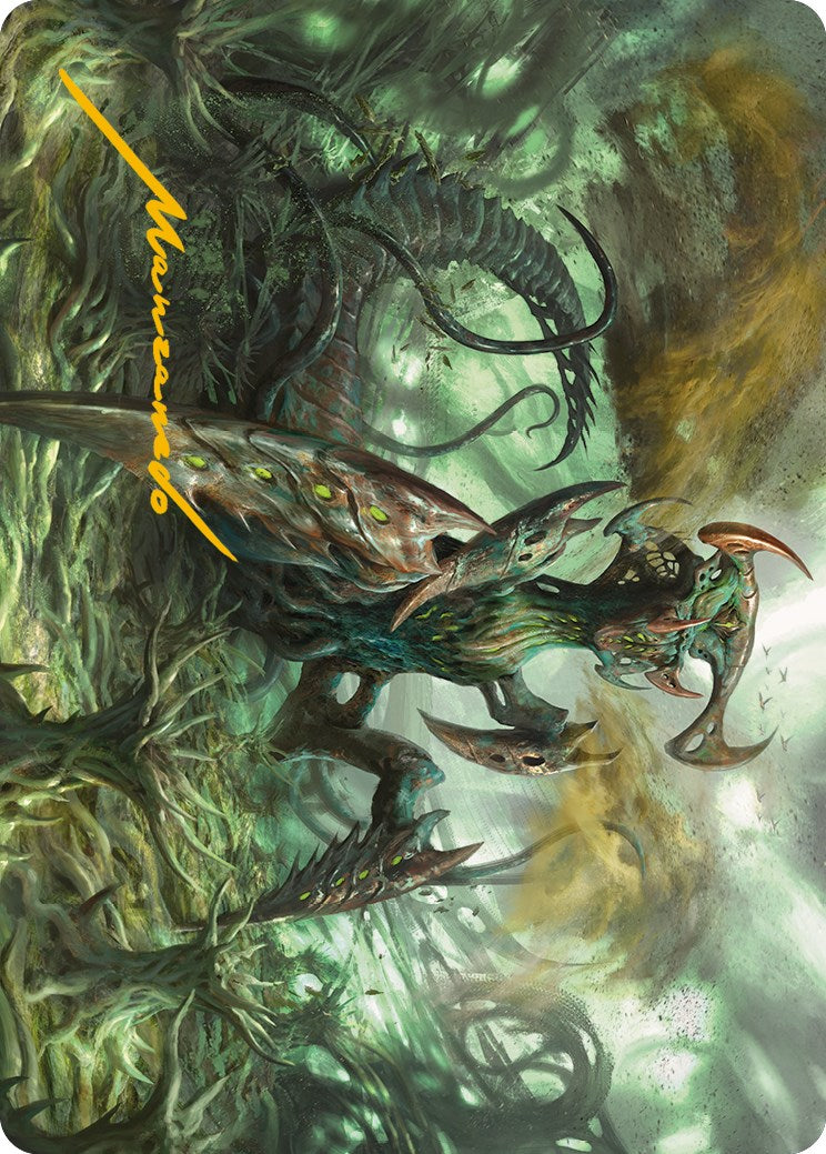 Zopandrel, Hunger Dominus Art Card (Gold-Stamped Signature) [Phyrexia: All Will Be One Art Series] | Total Play