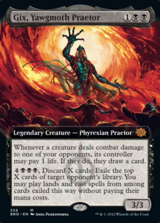 Gix, Yawgmoth Praetor (Extended Art) [The Brothers' War] | Total Play