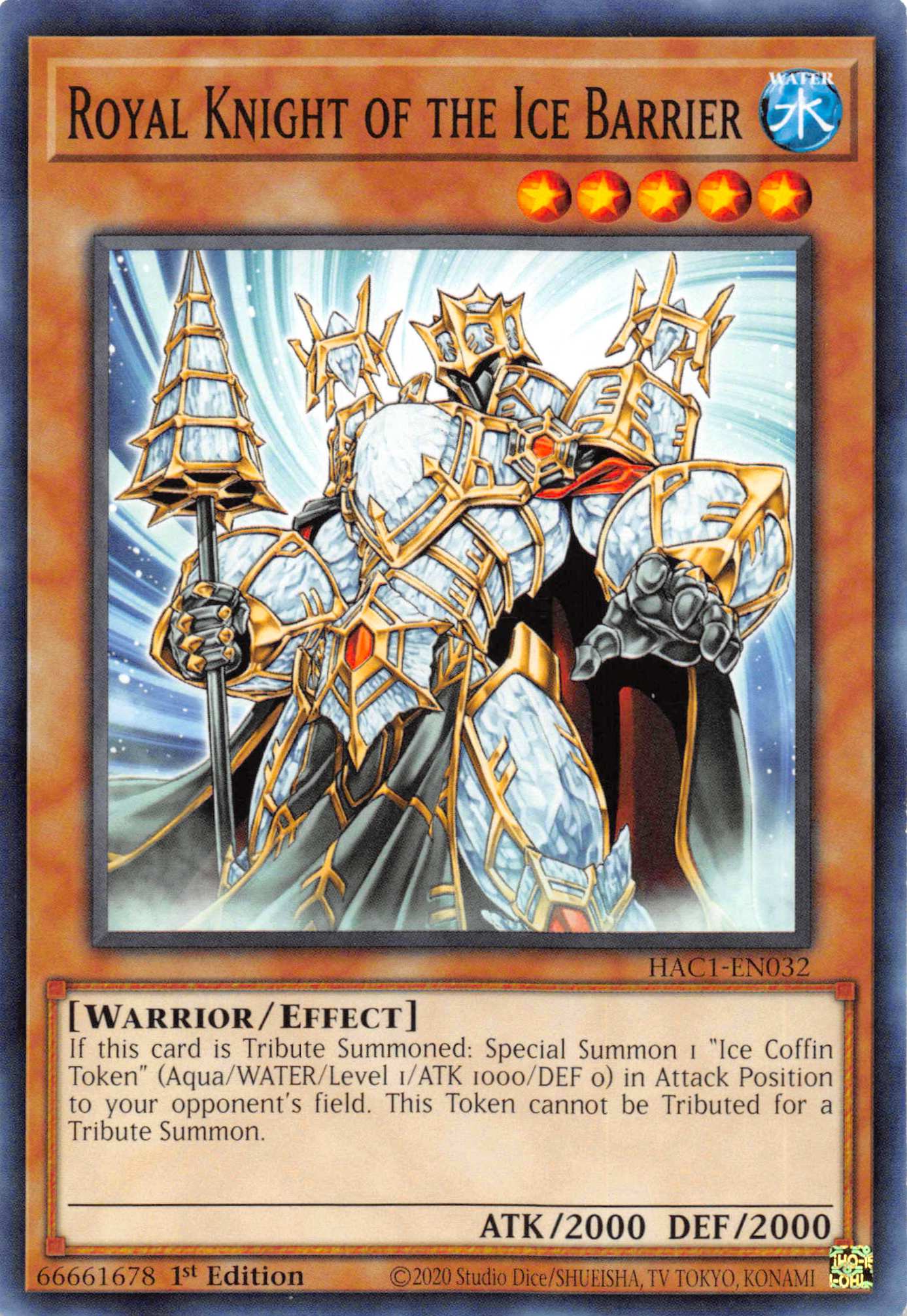 Royal Knight of the Ice Barrier (Duel Terminal) [HAC1-EN032] Parallel Rare | Total Play