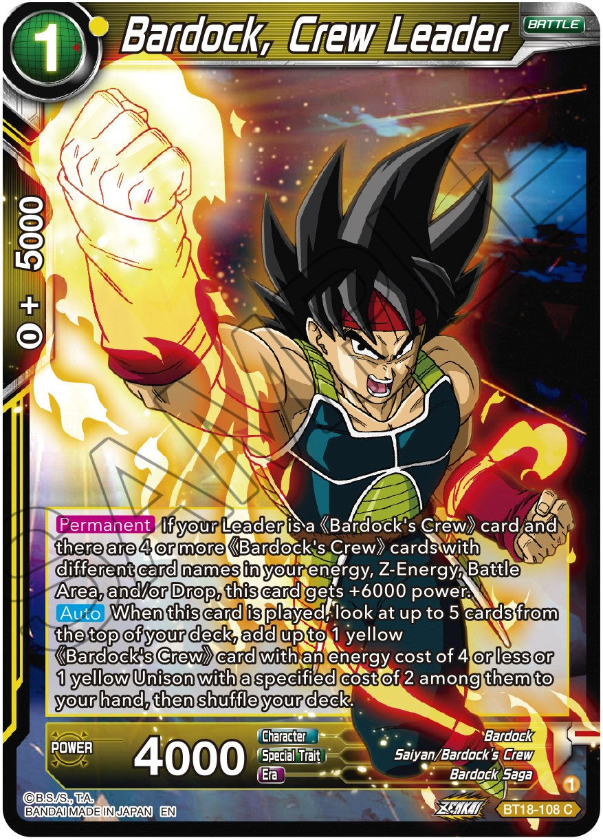 Bardock, Crew Leader (BT18-108) [Dawn of the Z-Legends] | Total Play