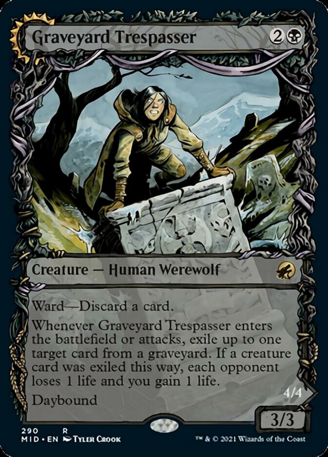 Graveyard Trespasser // Graveyard Glutton (Showcase Equinox) [Innistrad: Midnight Hunt] | Total Play