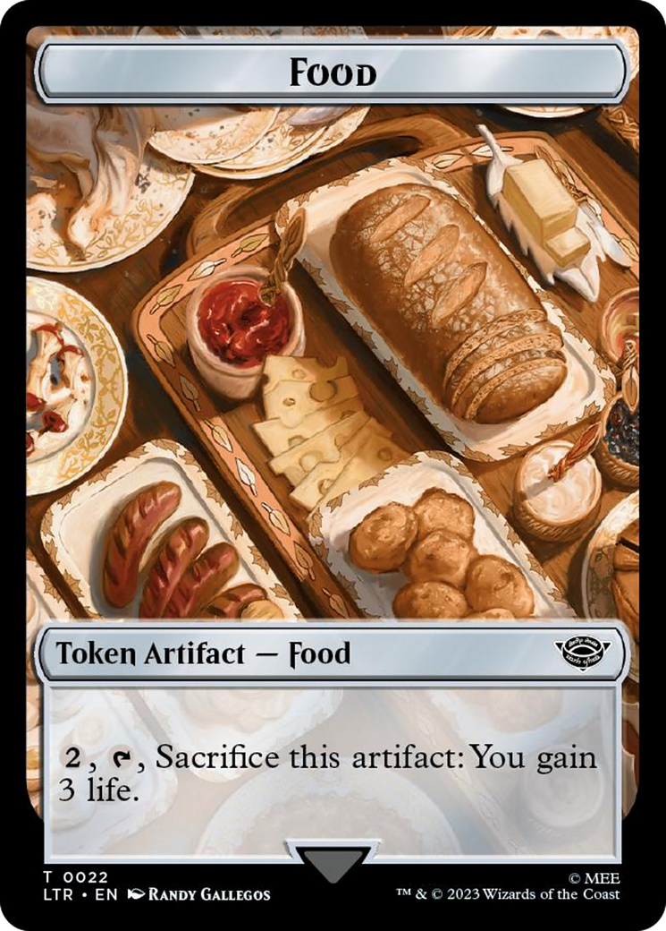 Tentacle // Food (0022) Double-Sided Token (Surge Foil) [The Lord of the Rings: Tales of Middle-Earth Tokens] | Total Play