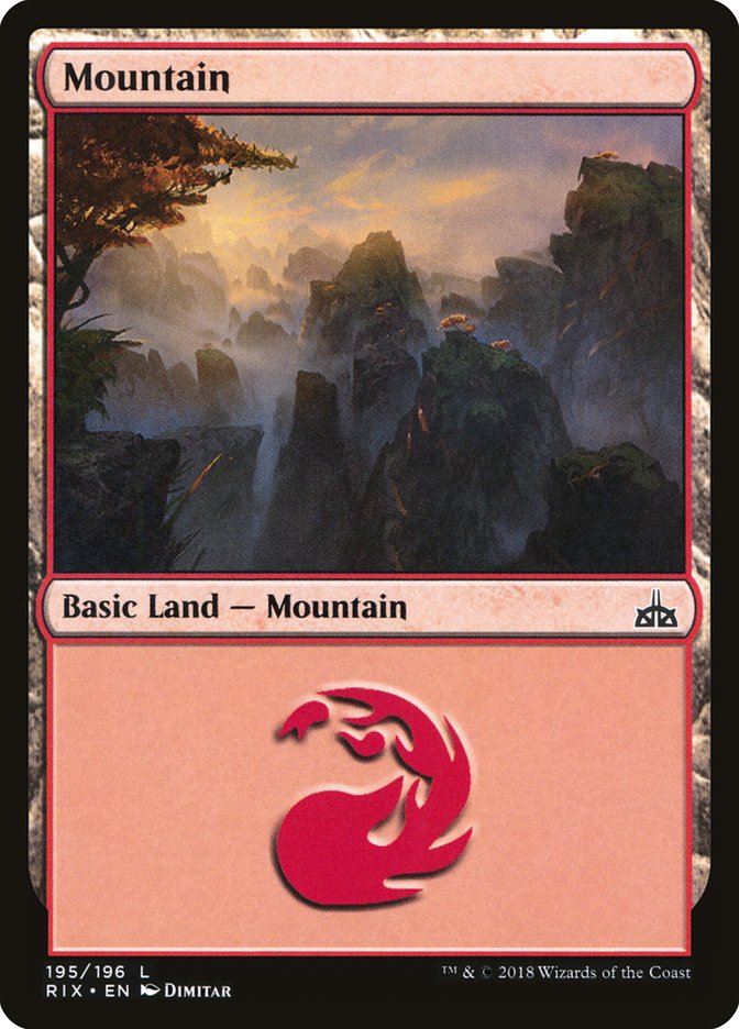 Mountain (195) [Rivals of Ixalan] | Total Play