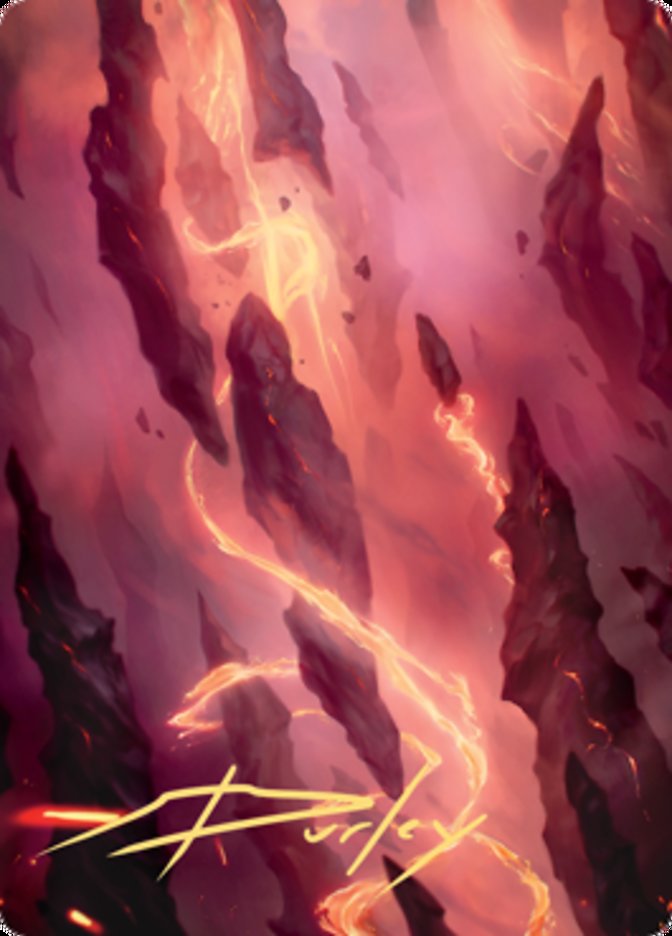 Mountain 1 Art Card (Gold-Stamped Signature) [Zendikar Rising Art Series] | Total Play