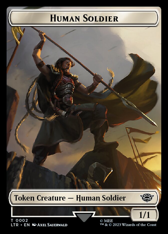 Human Soldier Token (02) [The Lord of the Rings: Tales of Middle-Earth Tokens] | Total Play