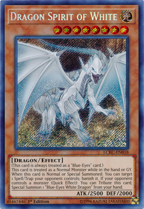 Dragon Spirit of White [LCKC-EN018] Secret Rare | Total Play