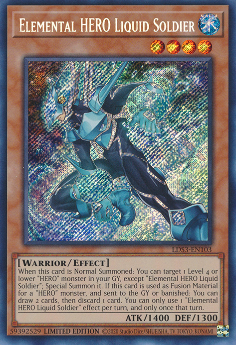 Elemental HERO Liquid Soldier [LDS3-EN103] Secret Rare | Total Play