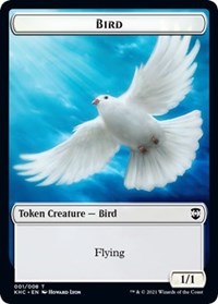 Bird // Spirit Double-Sided Token [Kaldheim Commander Tokens] | Total Play