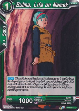 Bulma, Life on Namek (BT10-071) [Rise of the Unison Warrior 2nd Edition] | Total Play