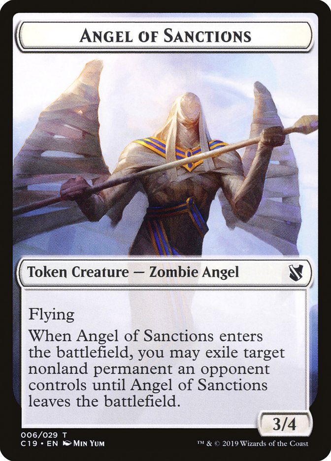 Angel of Sanctions Token [Commander 2019 Tokens] | Total Play