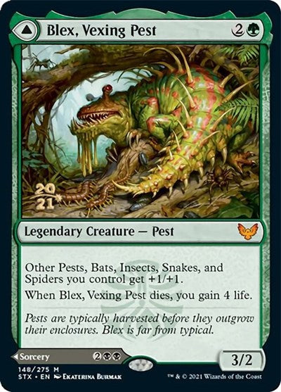 Blex, Vexing Pest // Search for Blex [Strixhaven: School of Mages Prerelease Promos] | Total Play