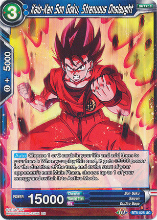 Kaio-Ken Son Goku, Strenuous Onslaught (BT8-025) [Malicious Machinations] | Total Play