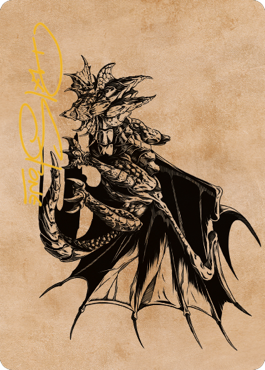 Ancient Copper Dragon Art Card (52) (Gold-Stamped Signature) [Commander Legends: Battle for Baldur's Gate Art Series] | Total Play