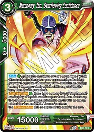 Mercenary Tao, Overflowing Confidence (EB1-29) [Battle Evolution Booster] | Total Play