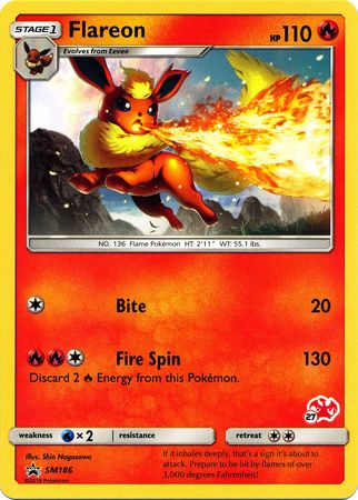 Flareon (SM186) (Charizard Stamp #27) [Battle Academy 2020] | Total Play