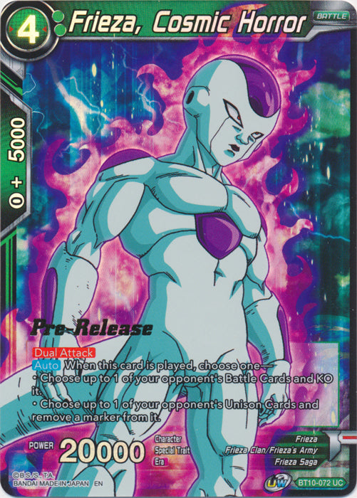 Frieza, Cosmic Horror (BT10-072) [Rise of the Unison Warrior Prerelease Promos] | Total Play