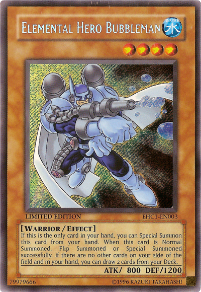 Elemental Hero Bubbleman [EHC1-EN003] Secret Rare | Total Play