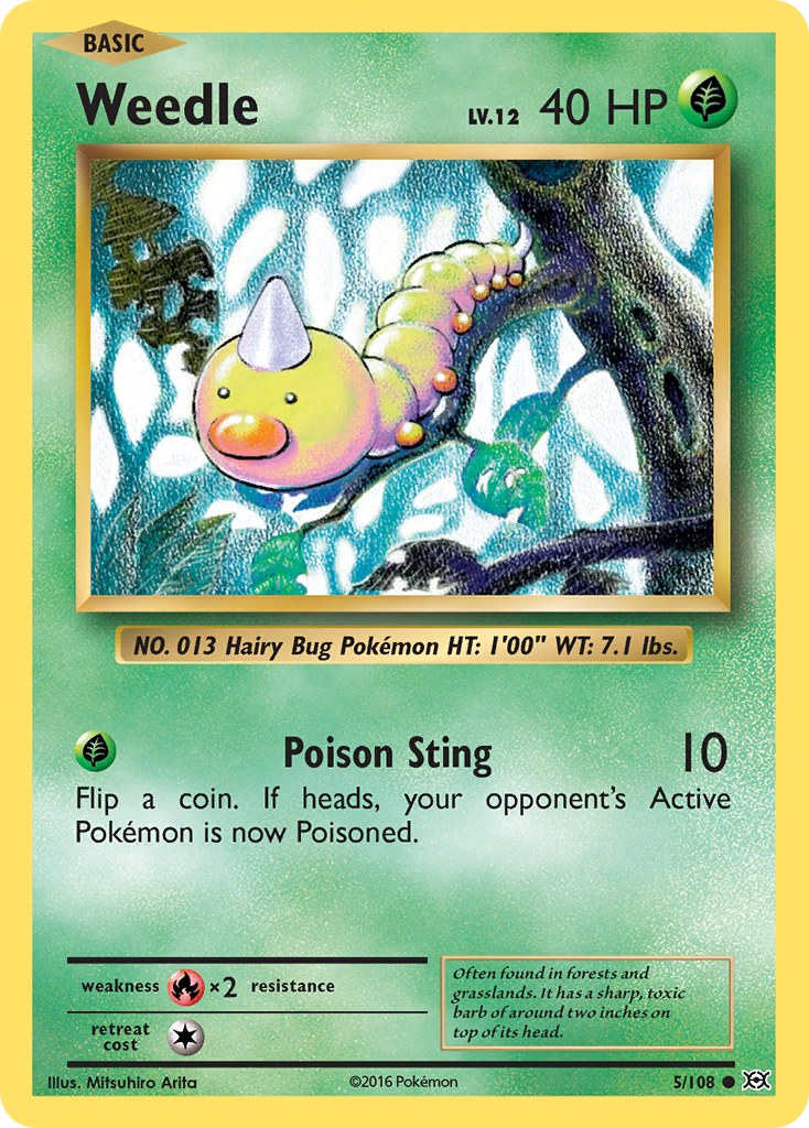 Weedle (5/108) [XY: Evolutions] | Total Play