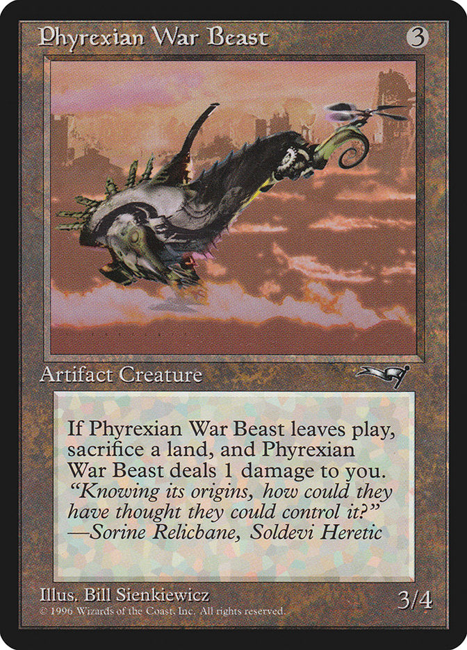 Phyrexian War Beast (Signature on Left) [Alliances] | Total Play