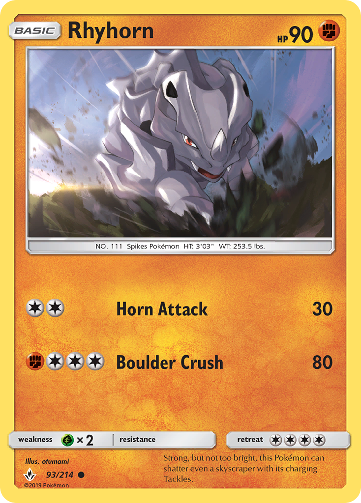 Rhyhorn (93/214) [Sun & Moon: Unbroken Bonds] | Total Play