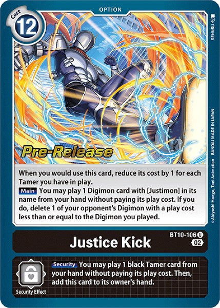 Justice Kick [BT10-106] [Xros Encounter Pre-Release Cards] | Total Play