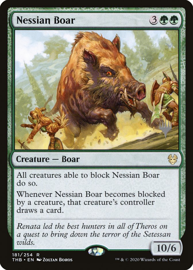 Nessian Boar (Promo Pack) [Theros Beyond Death Promos] | Total Play