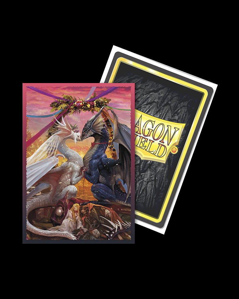 Dragon Shield: Japanese Size 60ct Brushed Art Sleeves - Valentine Dragons (2023) | Total Play
