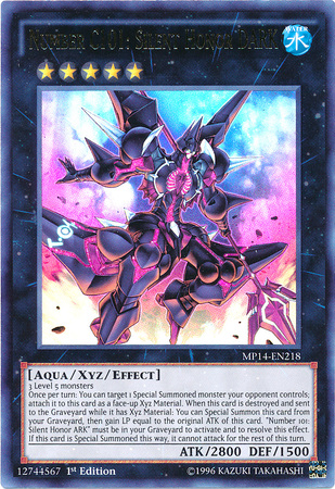 Number C101: Silent Honor DARK [MP14-EN218] Ultra Rare | Total Play
