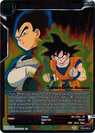 Son Goku, Prepping for Fusion (BT6-005_PR) [Destroyer Kings Prerelease Promos] | Total Play