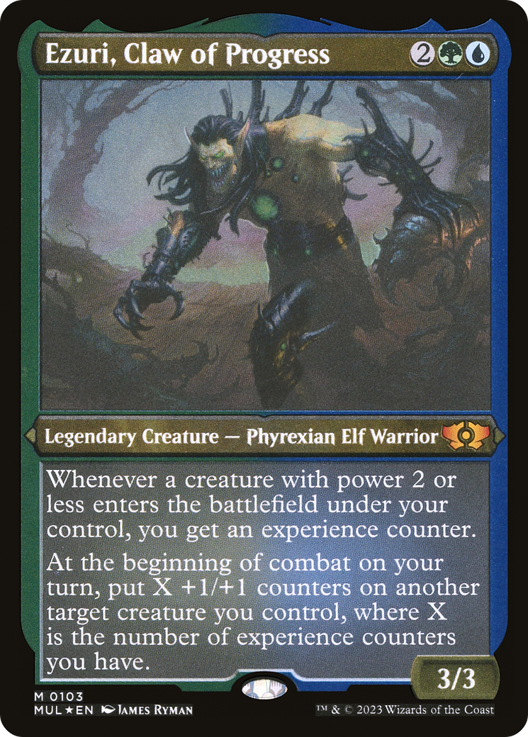 Ezuri, Claw of Progress (Foil Etched) [Multiverse Legends] | Total Play