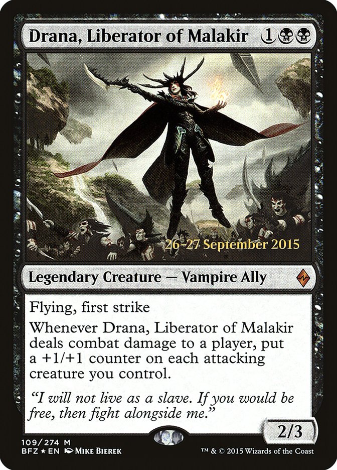 Drana, Liberator of Malakir [Battle for Zendikar Prerelease Promos] | Total Play