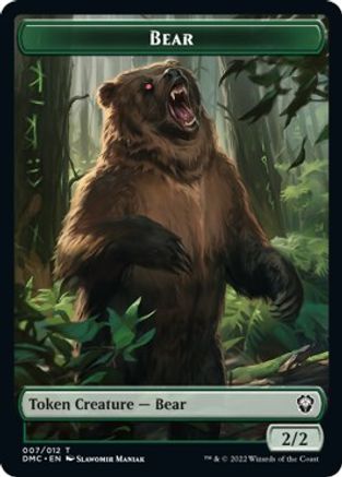 Kavu // Bear Double-Sided Token [Dominaria United Commander Tokens] | Total Play